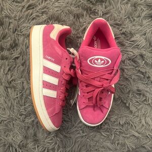 Adidas Campus Pink and White Sneakers